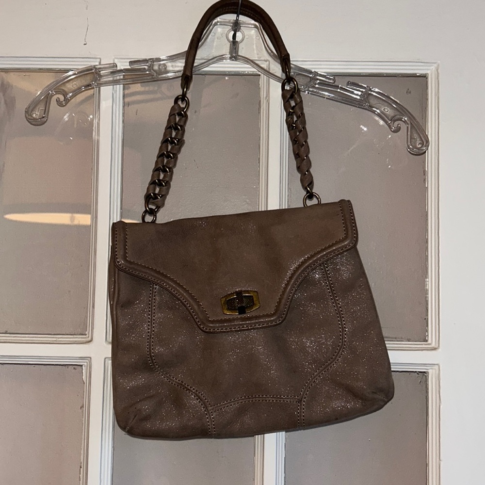 taupe shoulder bag